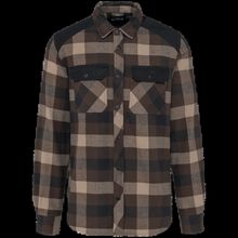 Camisa a cuadros algodón con bolsillos Chocolate / Dark Beige Checked / Black S