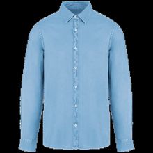 Camisa algodón orgánico hombre Washed Cool Blue S
