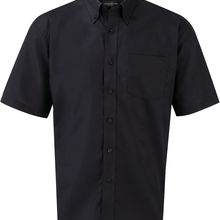 Camisa Oxford DE manga corta hombre Black S