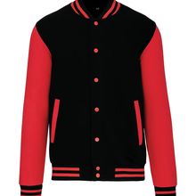 Cazadora béisbol unisex Black / Red Xs