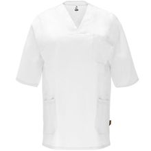 Camiseta de Servicios con Bolsillos y Escote V Blanco Xs