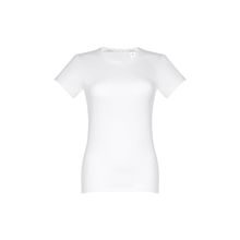 Camiseta Entallada Mujer de Algodón Blanco L