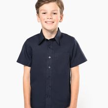 Camisa popelina manga corta infantil Navy 6/8 Ans