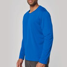 Camiseta de deporte secado rápido manga larga Aqua Blue Xs