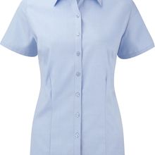 Camisa manga corta mujer ajustada Light Blue Xs
