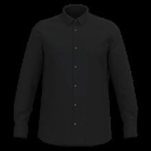 Camisa tejido oxford de manga larga Black S