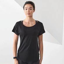 Camiseta mujer hombros caídos Black Xs