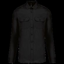 Camisa de piloto manga larga para hombre Black S