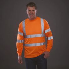 Camiseta alta visibilidad manga larga Hi Vis Orange S
