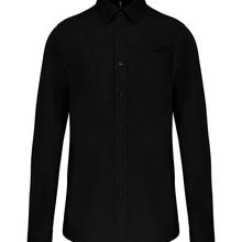 Camisa popelina manga larga hombre Black Xs