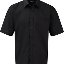 Camisa Popelina manga corta hombre Black S