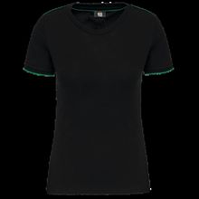 Camiseta mujer antibolitas Black / Kelly Green Xs