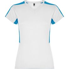 Camiseta técnica mujer manga corta Blanco/Turquesa S
