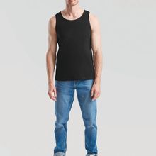 Camiseta sin mangas hombre algodón Black S