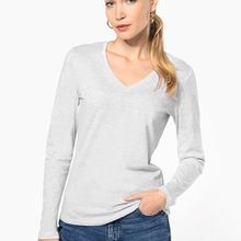 Camiseta manga larga mujer algodón entallada Ash Heather S