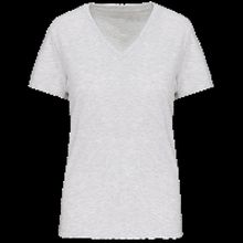 Camiseta de mujer cuello de pico Ash Heather Xs