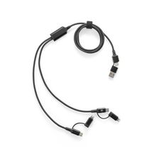 Cable USB 6 en 1 carga ultrarrápida Negro