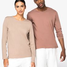 Camiseta algodón orgánico efecto lavado Washed Cream Coffee Xs