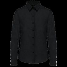 Camisa entallada mujer tejido de cuidado fácil Black Xs