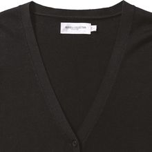 Cárdigan mujer cuello pico 50% algodón Black Xs