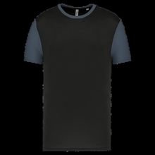 Camiseta bicolor adulto poliéster Black / Sporty Grey Xs