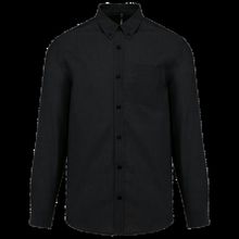 Camisa oxford hombre algodón poliéster Black S