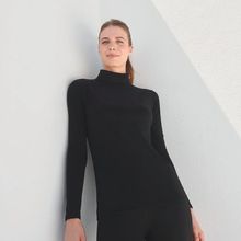 Camiseta cuello vuelto mujer Black Xs