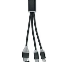 Cable de Carga 4 en 1 Llavero Negro