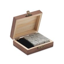 Caja de 9 piedras enfriadoras reutilizables Madera