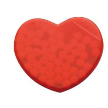 Caja corazón de caramelos menta Rojo