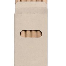 Caja linea nature de cartón con 6 lápices de color Multicolor