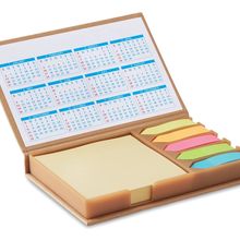 Cajita de notas con calendario publicitario 2027 Beig
