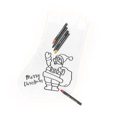 Calcetín navideño para colorear Blanco