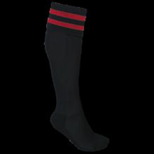 Calcetines deportivos altos Black / Sporty Red 27/30 Eu