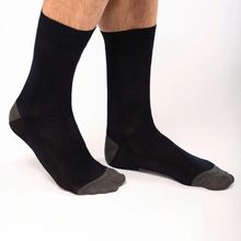 Calcetines de vestir algodón orgánico Black / Dark Grey Heather 35/38 Eu