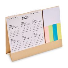 Calendario con bloc de notas Beig