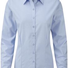 Camisa ajustada manga larga mujer Light Blue Xs