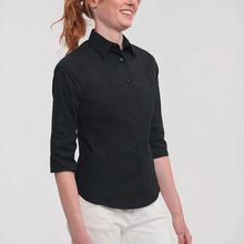 Camisa entallada media manga Black Xs