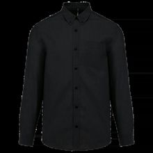 Camisa oxford hombre algodón poliéster Black S