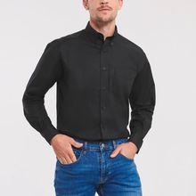 Camisa Oxford hombre planchado mínimo Black S