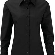 Camisa Oxford manga larga mujer Black Xs