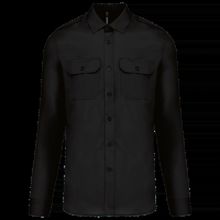 Camisa de piloto manga larga para hombre Black S