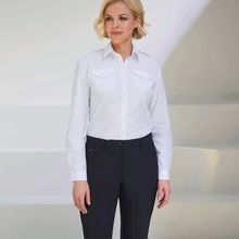 Camisa de piloto mujer manga larga White 8 Uk