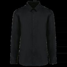 Camisa popelina algodón hombre Black S