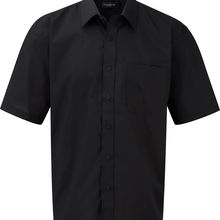 Camisa Popelina manga corta hombre Black S