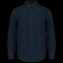 Camisa popelina de manga larga para niños Navy 6/8 Ans