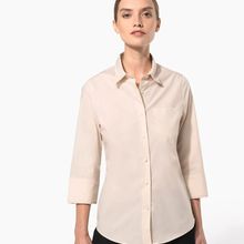 Camisa popelina media manga mujer Angora Xs