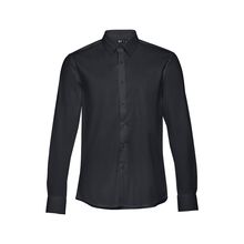 Camisa Popelina Unisex Botones a Juego Negro L