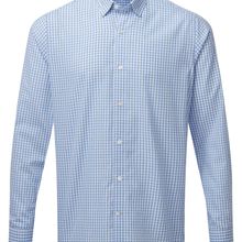 Camisa Vichy manga larga Light Blue / White S