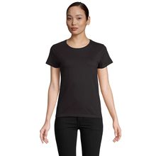 Camiseta Ajustada Algodón Mujer Negro Profundo 3Xl